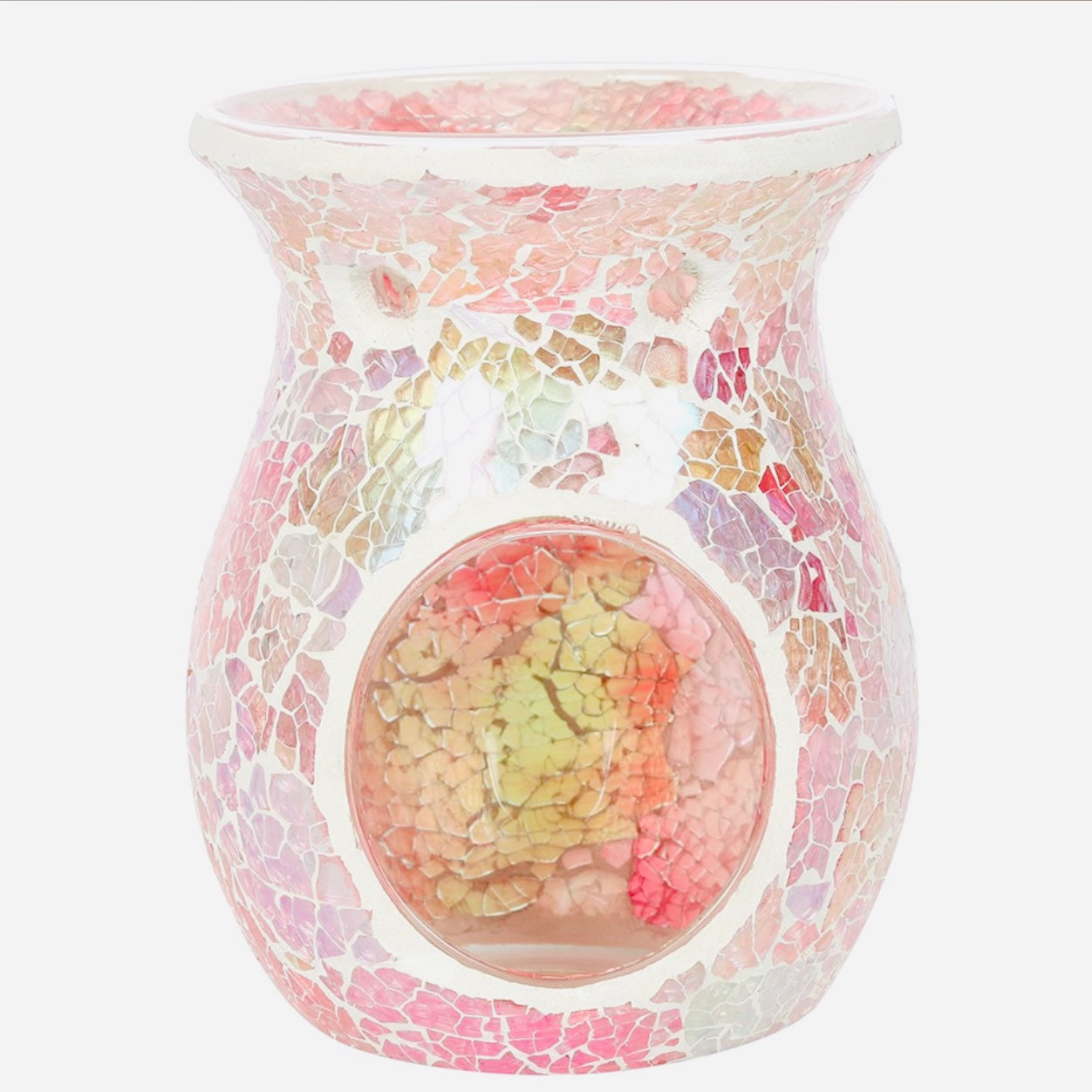 Large Pink Iridescent Burner